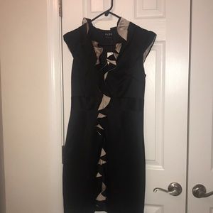Sleeveless Satin Ruffled BCBG Dress